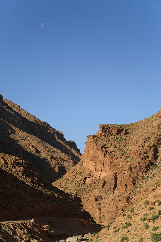 Todra峡谷，峡谷高阿特拉斯摩洛哥。