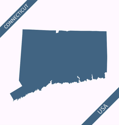 Blank map of Connecticut