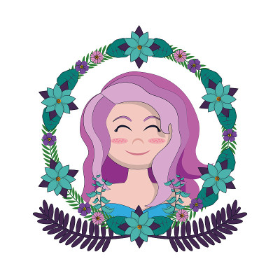 Beautiful and magic mermaid cartoon