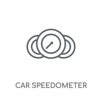 car speedometer linear icon. Modern outline car sp