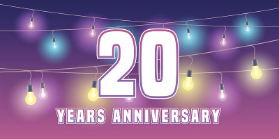20周年矢量图标，横幅