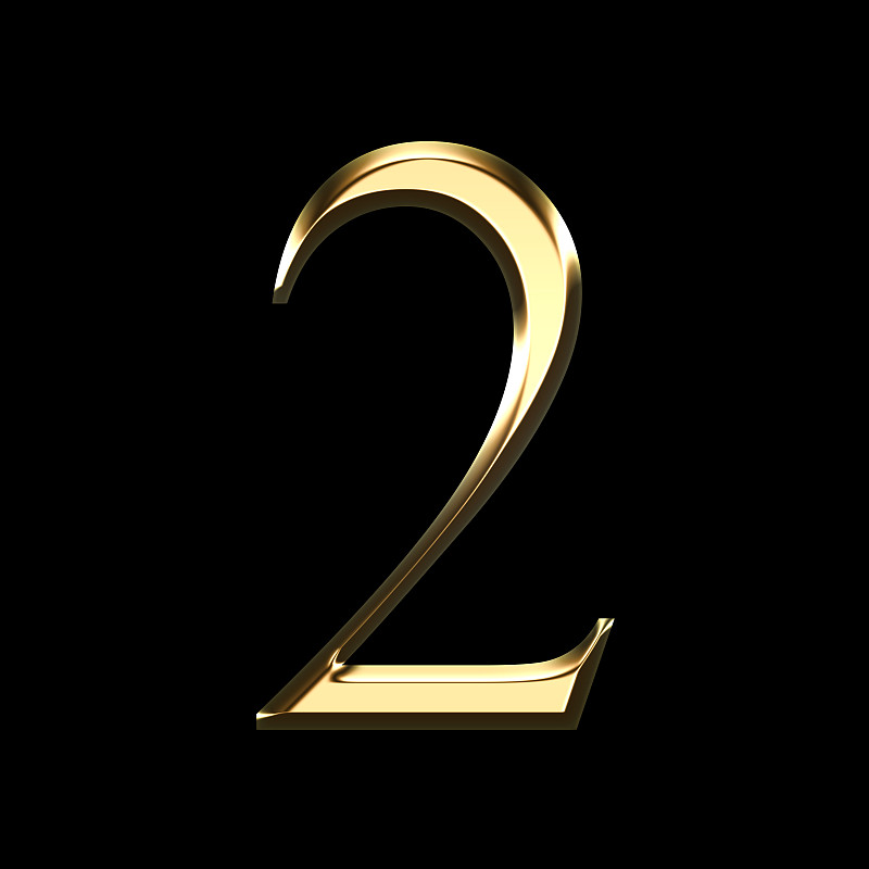 黄金数字2 3D插图