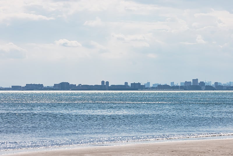 从幕张海滩看川崎的风景2