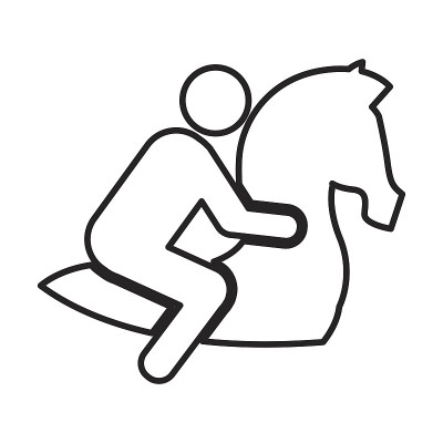 骑师的剪影