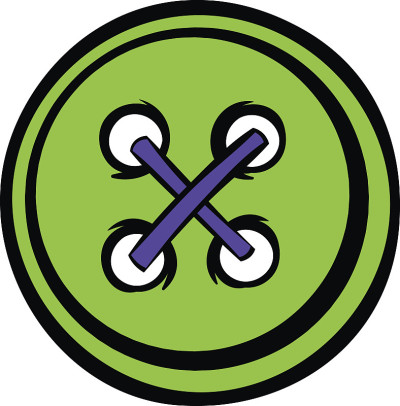 缝纫按钮图标，卡通图标