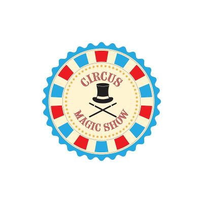 马戏团元素矢量设计插图