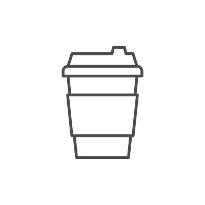 咖啡杯线条轮廓图标