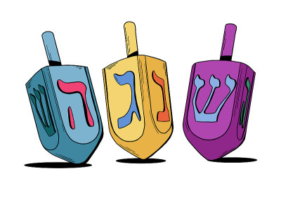 卡通风格的Dreidels