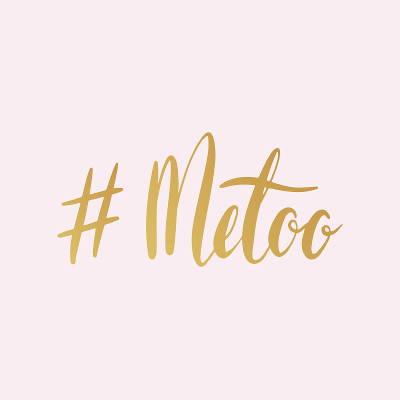 #metoo金色字体向量