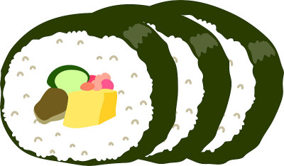 Japanese Eho-maki sushi roll