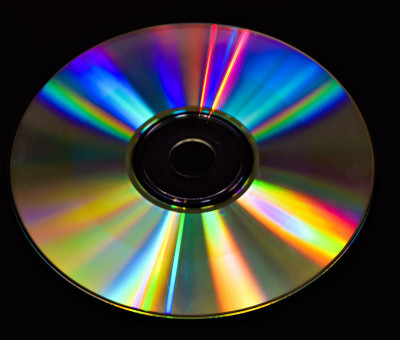 CD DVD特写黑色背景