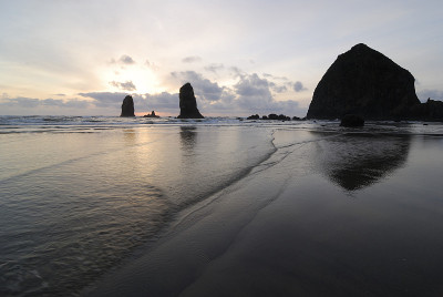 大炮海滩日落