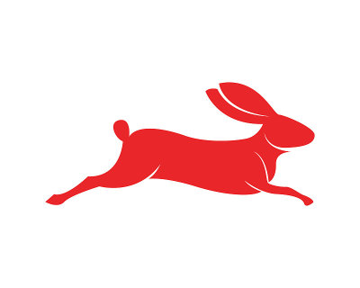 兔子矢量图标插图设计