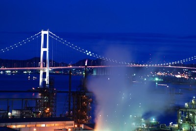 Muroran的日本四大工厂夜景