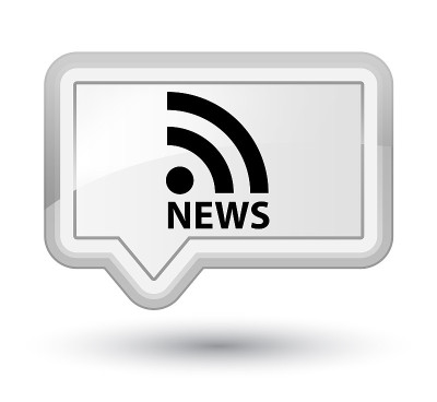 新闻(RSS图标)主白色横幅按钮
