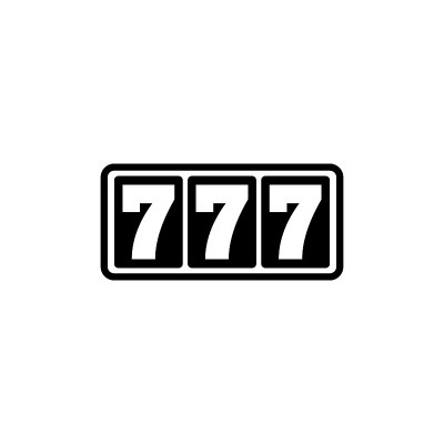 赌场老虎机，777头奖平面矢量图标