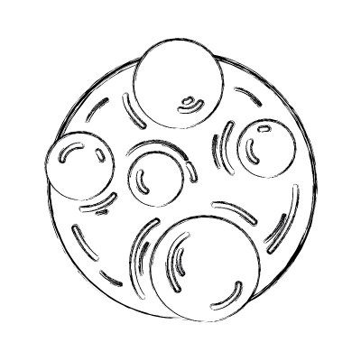 在有星体的星云空间中描绘行星