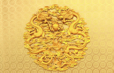 黄金浮雕双龙