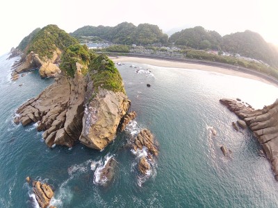 九州宫崎骏日美海滨无人机