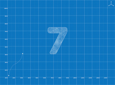 蓝图到7数字插图
