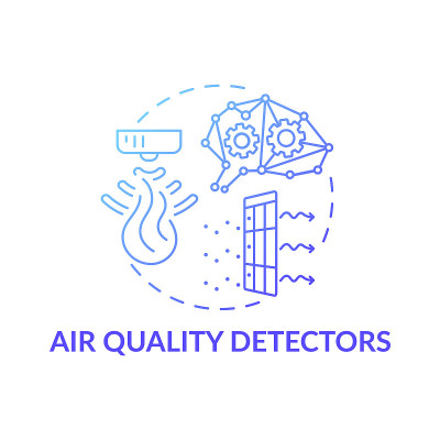 空气质量探测器概念图标
