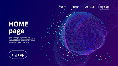 主页模板。Futura紫外线登陆页面