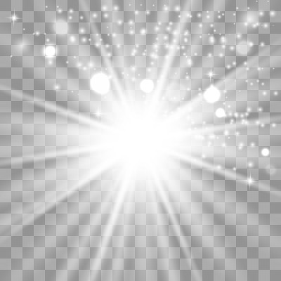 发光的火花。发光恒星爆炸。向量