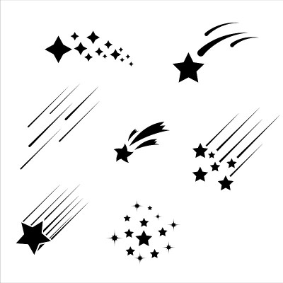 陨星的轮廓向量集。明星集合。