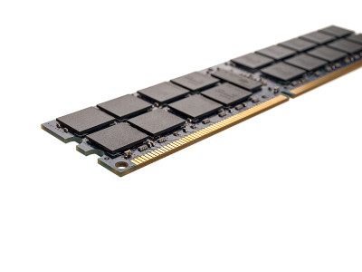 最新一代的16gb RAM模块，用于台式机，高吞吐量，随机访问内存，隔离在一个白色