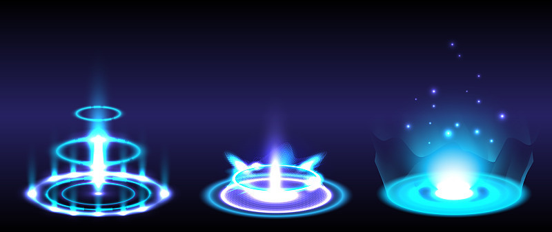 Hologram portal of science futuristic. Sci-fi digi
