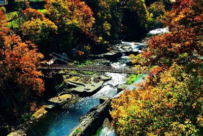 秋景北海道、札幌、中赞井温泉