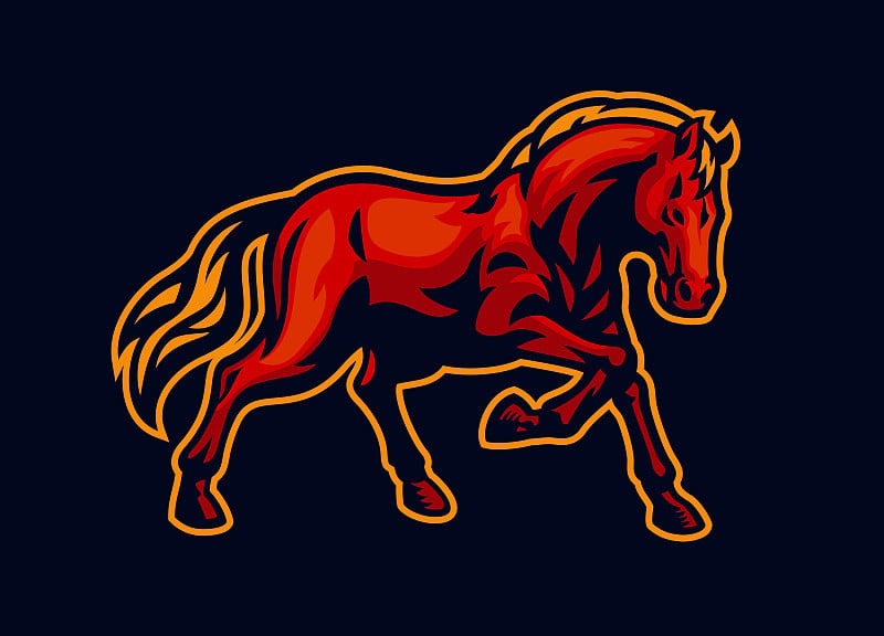 horse mustang mascot