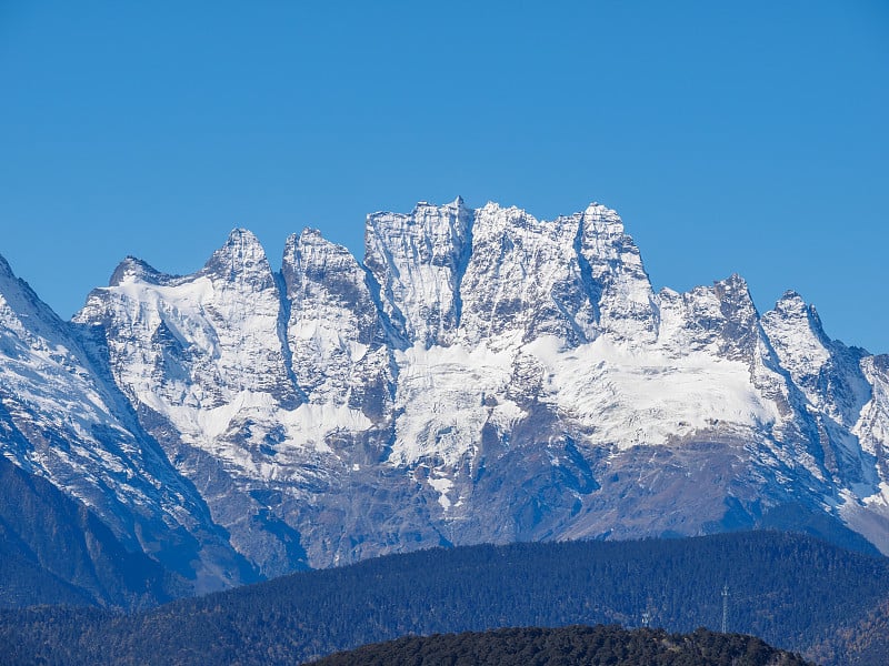 中国云南梅里雪山景观。