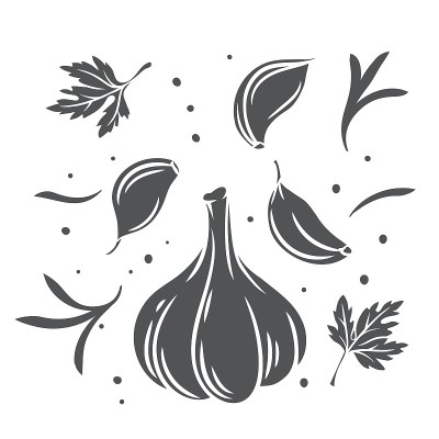 大蒜与香草和香料