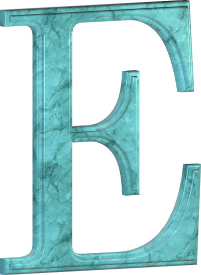 3D蓝色大理石字体
