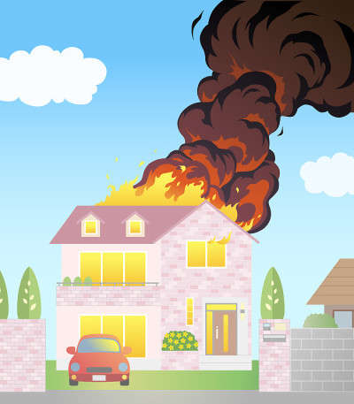 房子着火了