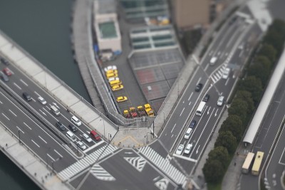来自横滨地标大厦的微型景观