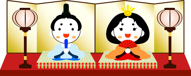 漂亮可爱的日本Hina娃娃