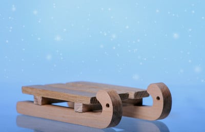 雪地上的雪橇