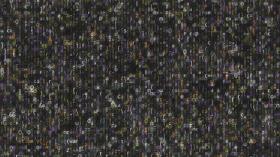 开发人员的编程代码。Javascript抽象计算机脚本-随机部分的程序代码