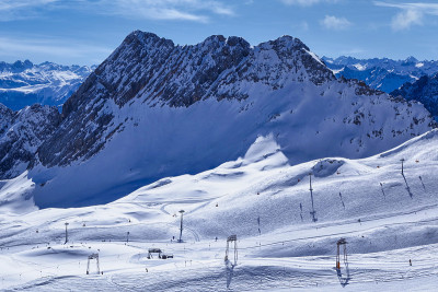 从德国巴伐利亚Zugspitze观看
