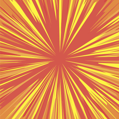 红色爆炸闪光，卡通爆炸，星爆