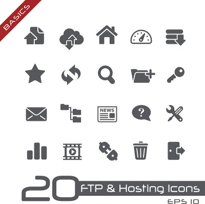 FTP和托管图标-基础