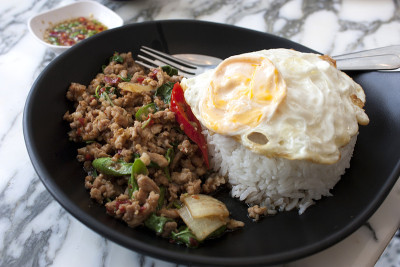 垫Krapao猪肉