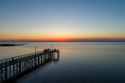 海湾公园的日落