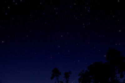 长时间曝光拍摄的银河系星星和星空。