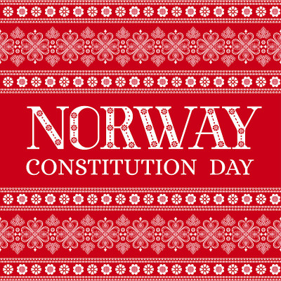 Norway Constitution Day, 17 May, illustration vect