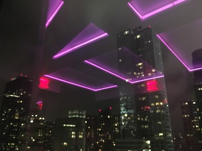 纽约曼哈顿摩天大楼的夜晚。