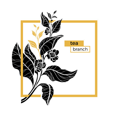 茶树枝条的载体模板