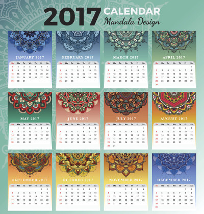 可打印的月历2017设计